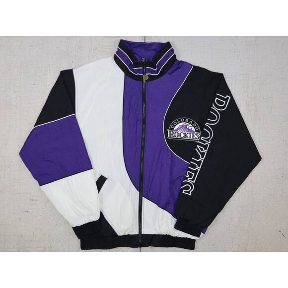 Vintage 90s Colorado Rockies Pro Player Windbreaker Jacket Men’s L Korea